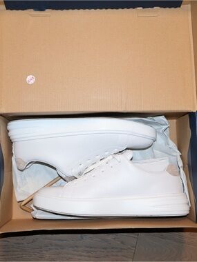 Cole Haan Men's All-White Leather Low-Top Sneakers